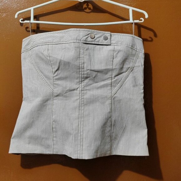 ZARA PINSTRIPE STRAPLESS TOP - Picture 3 of 3